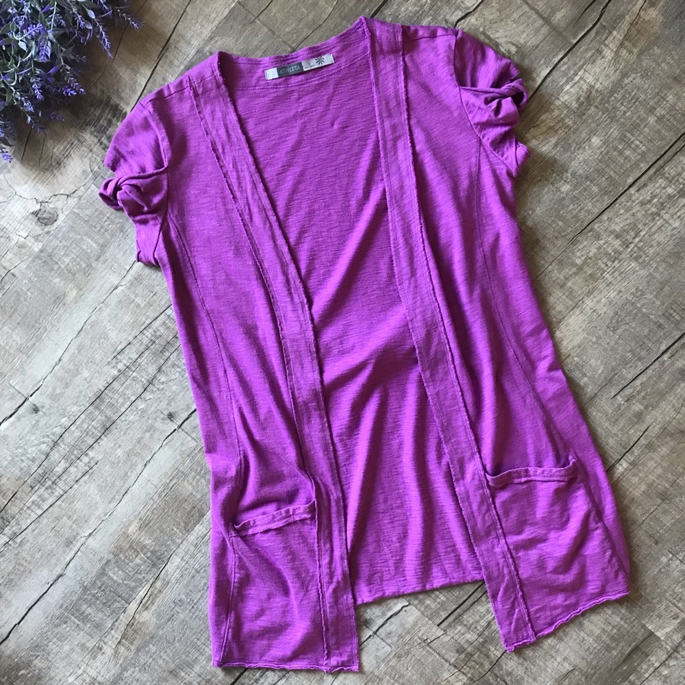 Athleta Purple short sleeve cardigan 🌺 3/$20